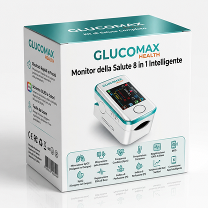 Kit Salute Serena: Glucomax Misuratore Senza Dolore + Misuratore di Pressione Gratis